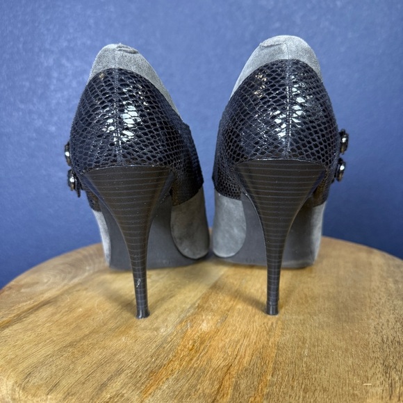 Fergalicious Gray and Black Heels - Picture 5 of 8